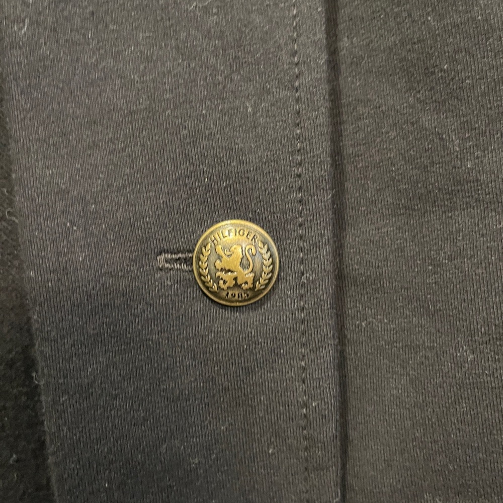 New Gorgeous Tommy Hilfiger Military Inspired Black Jacket / Coat Women’s Large - Picture 4 of 8